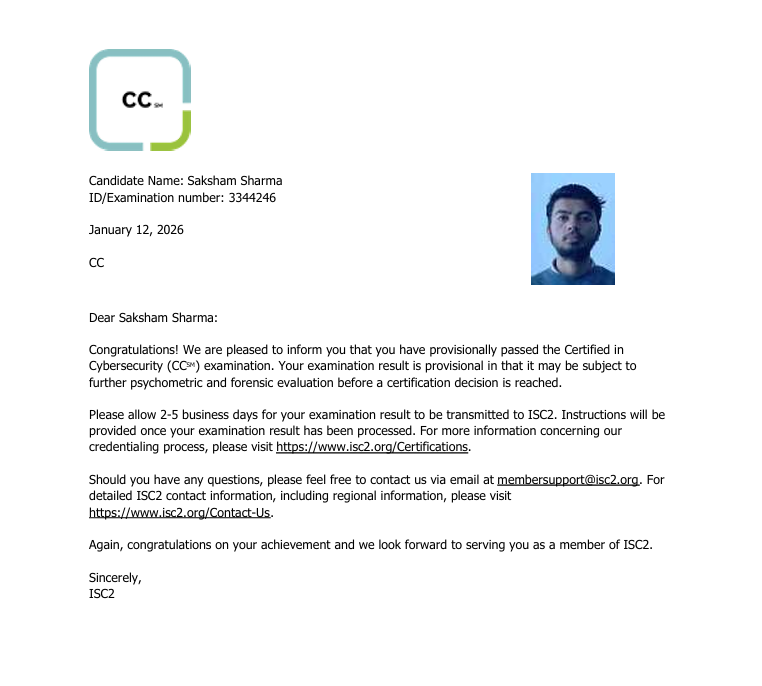 ISC2 Certified in Cybersecurity