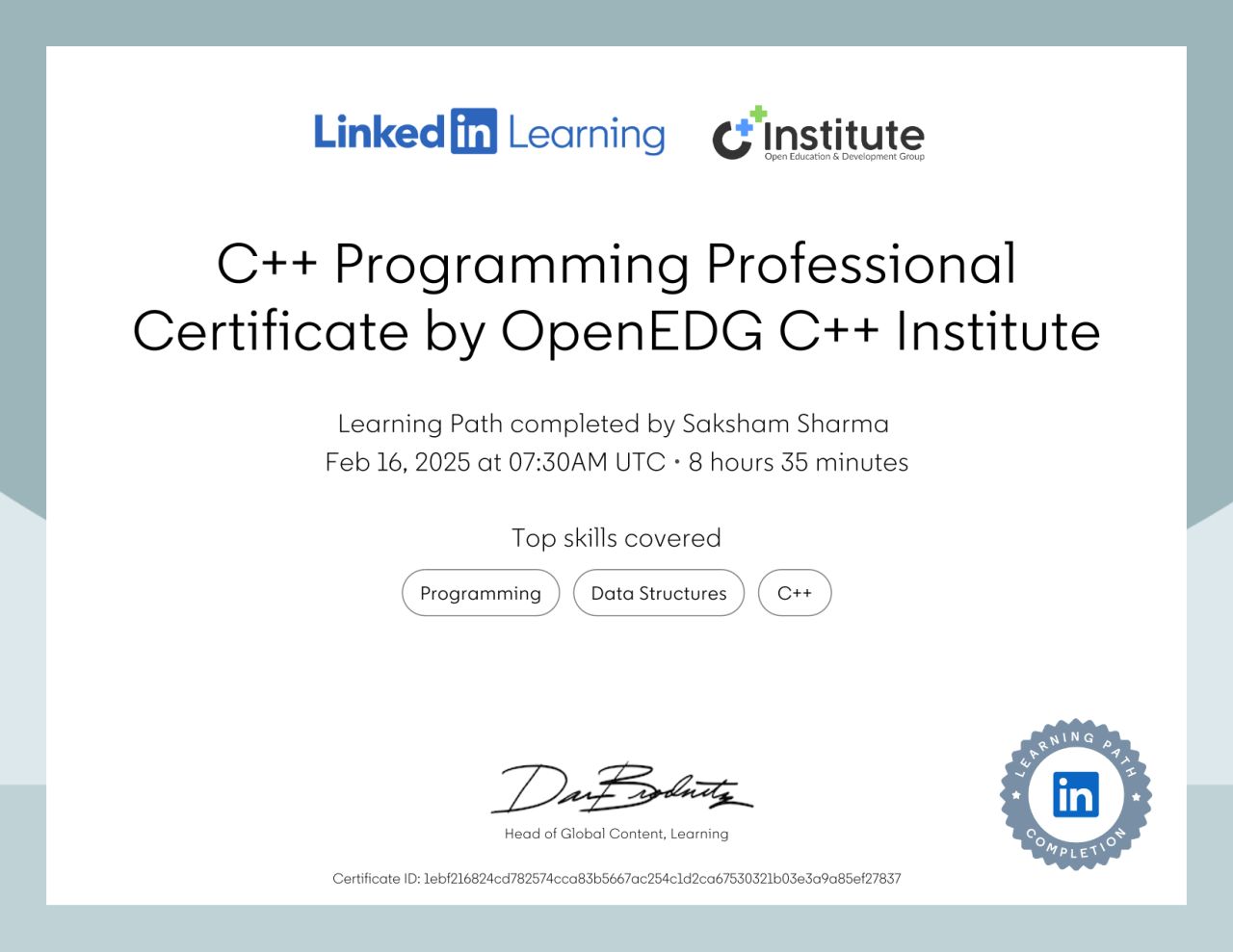 Python Data Structures Certificate
