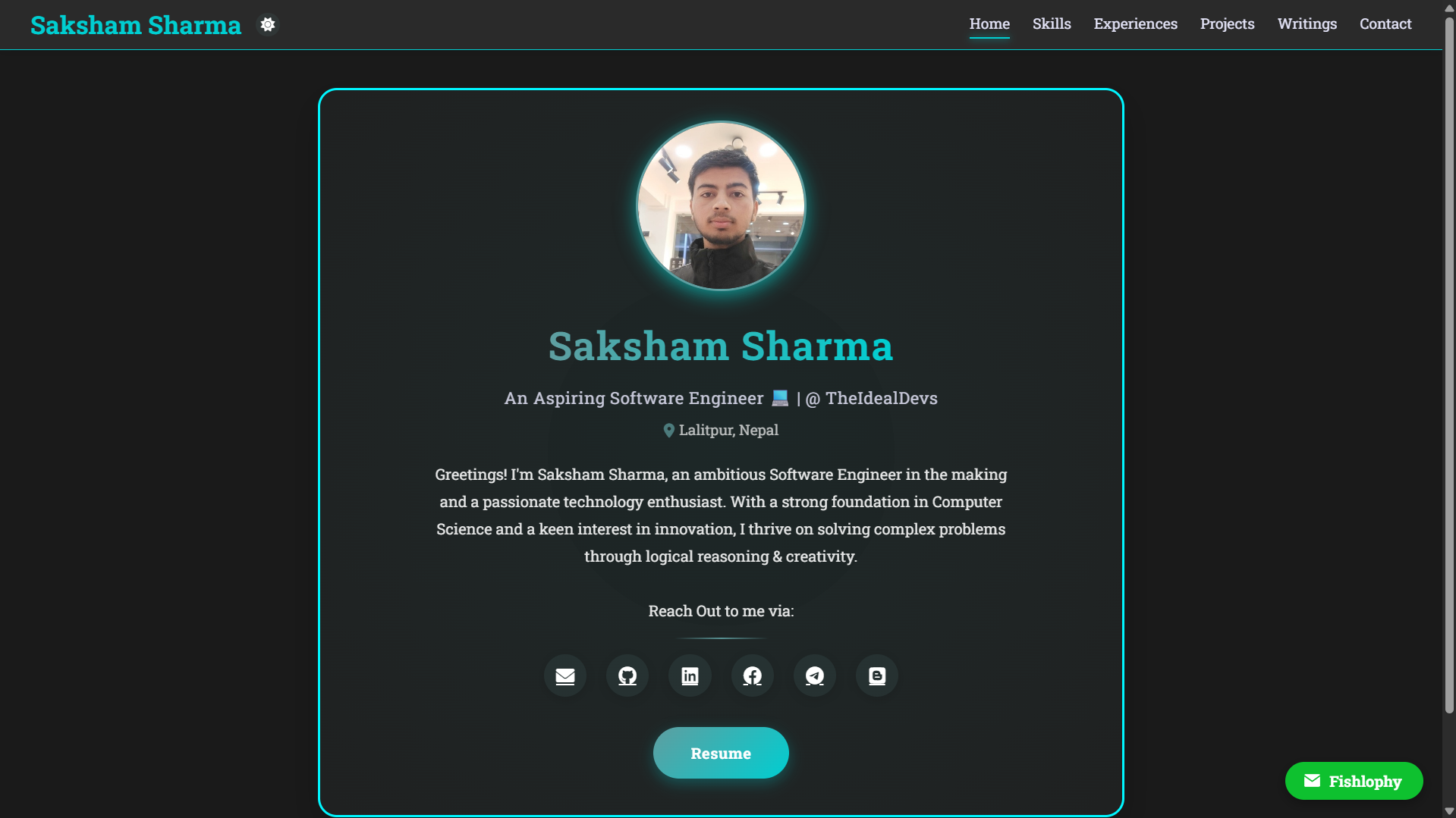 Professional Profile Website